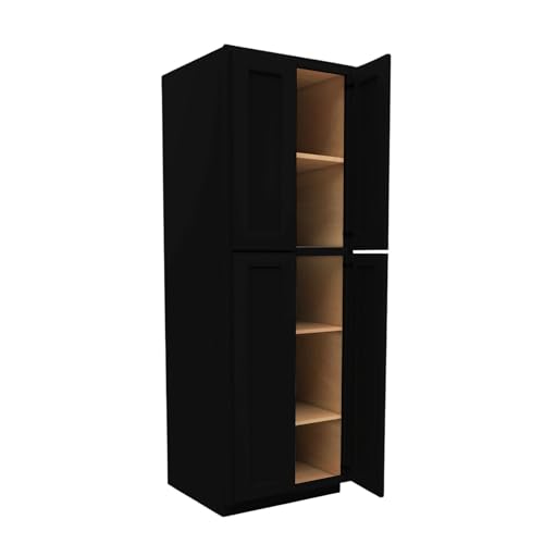 Pantry Cabinet 2 Doors, 4 Shelves 30" W x 90" H x 24" D