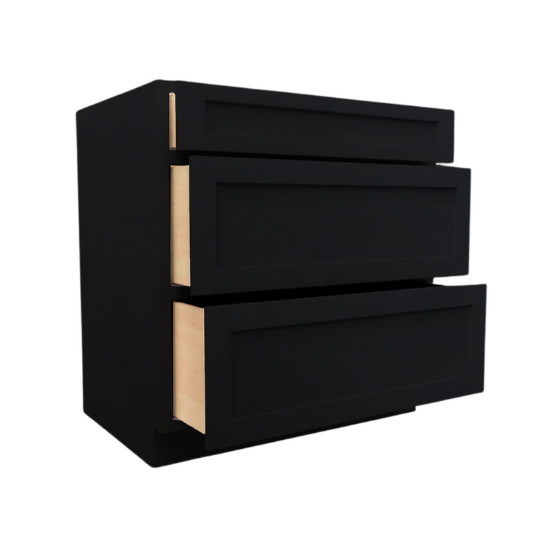 Load image into Gallery viewer, 3DB12 Ready to Ship Cabinets Soft Edge 3 Drawers Vanity Base Cabinet, 12W x 34.5H x 24D inch
