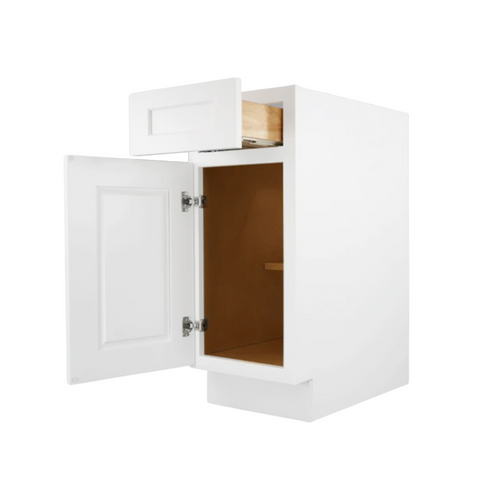 Single Door 1 Drawer Vanity Base Cabinet, 18W x 34.5H x 21D inch