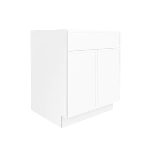 Load image into Gallery viewer, Ready To Ship Cabinets SB30 Double Door Bathroom Vanity Sink Cabinet, Under Sink Organizers and Storage Cabinet Organizer with False Drawer, 30W x 34.5H x 24D inch
