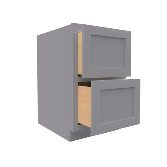 2DB24 Ready To Ship Cabinets Soft Edge 2 Drawers Vanity Base Cabinet, 24W x 34.5H x 24D inch