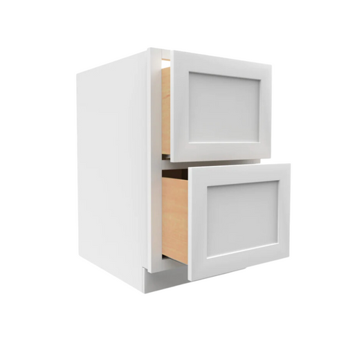 2DB24 Ready To Ship Cabinets Soft Edge 2 Drawers Vanity Base Cabinet, 24W x 34.5H x 24D inch