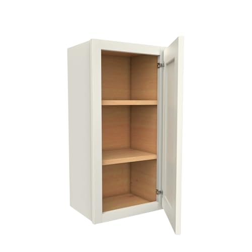 Wall Cabinet 1 Door, 2 Shelves 9" W x 36" H x 12" D