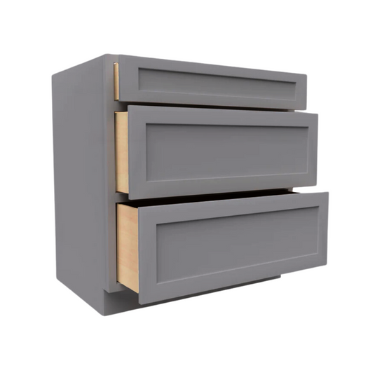 3DB36 Base Cabinet, 3 Drawers, 36" W x 34.5" H x 24" D