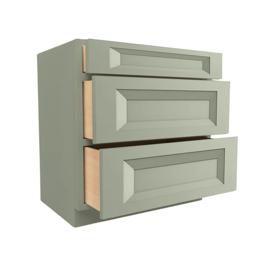 3DB36 Base Cabinet, 3 Drawers, 36" W x 34.5" H x 24" D