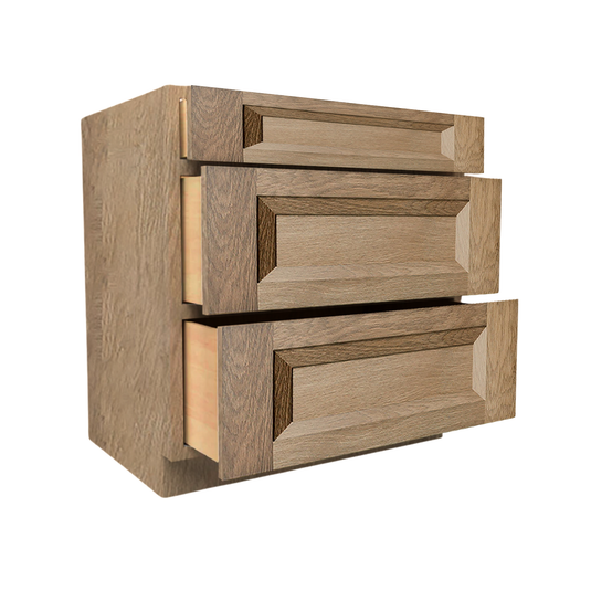 3DB12 Ready to Ship Cabinets Soft Edge 3 Drawers Vanity Base Cabinet, 12W x 34.5H x 24D inch