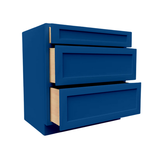 3DB36 Base Cabinet, 3 Drawers, 36" W x 34.5" H x 24" D