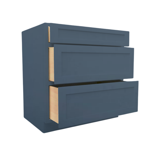 3DB36 Base Cabinet, 3 Drawers, 36" W x 34.5" H x 24" D