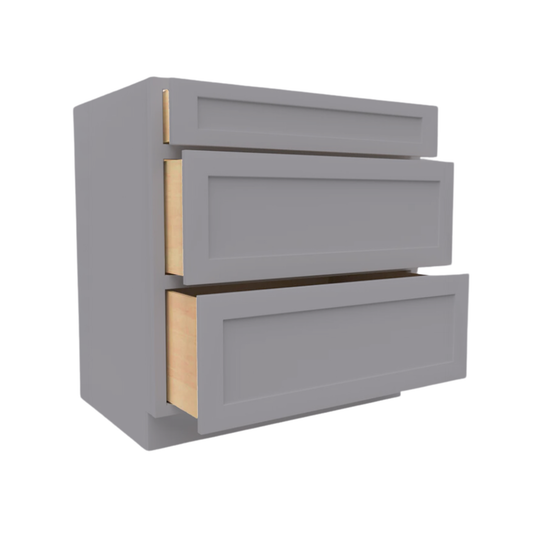 3DB36 Base Cabinet, 3 Drawers, 36" W x 34.5" H x 24" D