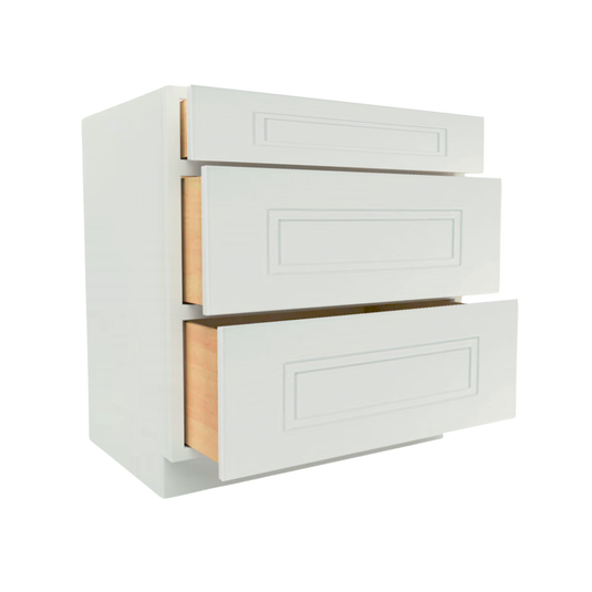 3DB36 Base Cabinet, 3 Drawers, 36" W x 34.5" H x 24" D