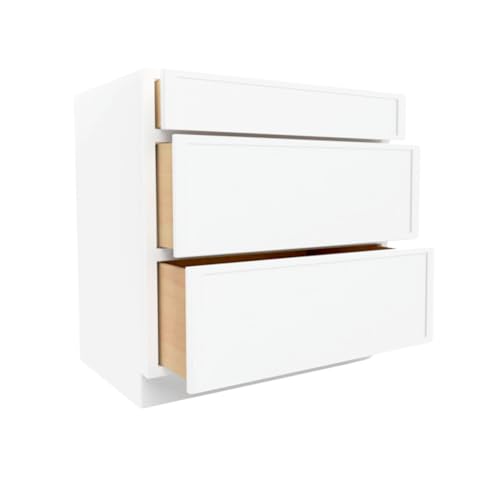Vanity Drawer Base Cabinet, 3 Drawers 18" W x 34.5" H x 21" D