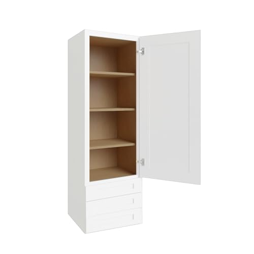 Vanity Linen Cabinet 3 Drawers, 1 Door 18" W x 84" H x 21" D