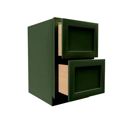 2DB24 Soft Edge 2 Drawers Vanity Base Cabinet, 24W x 34.5H x 24D inch