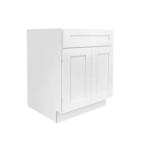 Load image into Gallery viewer, Ready To Ship Cabinets SB30 Double Door Bathroom Vanity Sink Cabinet, Under Sink Organizers and Storage Cabinet Organizer with False Drawer, 30W x 34.5H x 24D inch
