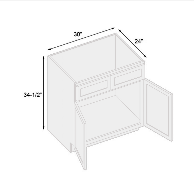 Load image into Gallery viewer, Ready To Ship Cabinets SB30 Double Door Bathroom Vanity Sink Cabinet, Under Sink Organizers and Storage Cabinet Organizer with False Drawer, 30W x 34.5H x 24D inch
