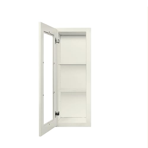 Wall Cabinet 1 Glass Door, 2 Shelves 15