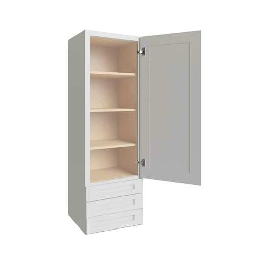 Vanity Linen Cabinet 3 Drawers, 1 Door 18" W x 84" H x 21" D