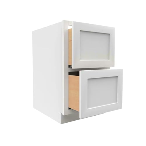 2DB30 Soft Edge 2 Drawers Vanity Base Cabinet, 30W x 34.5H x 24D inch