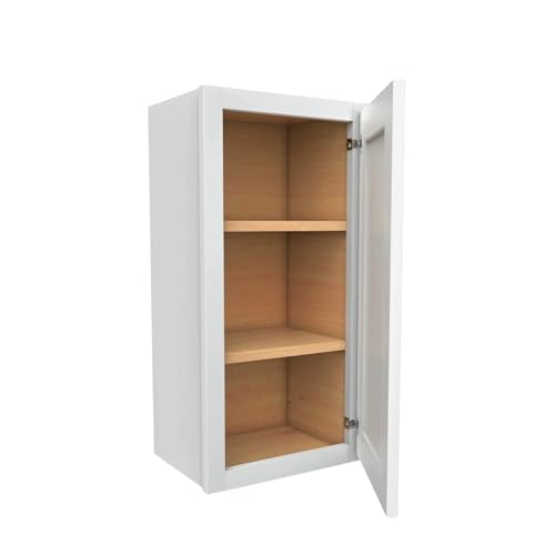 Wall Cabinet 1 Door, 2 Shelves 18" W x 36" H x 12" D