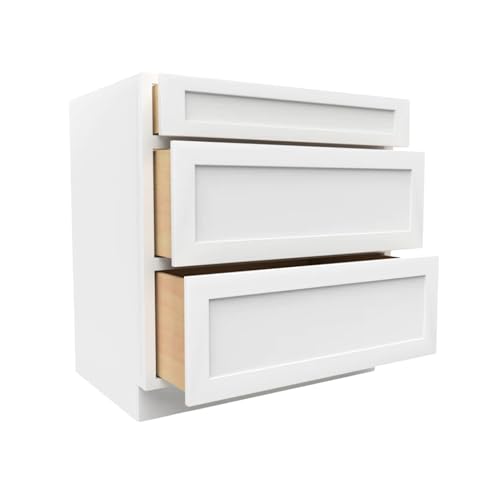 3DB21 Ready To Ship Cabinets Soft Edge 3 Drawers Vanity Base Cabinet, 21W x 34.5H x 24D inch