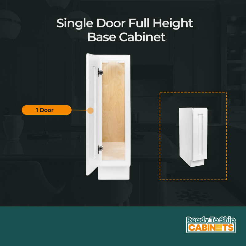 Load image into Gallery viewer, B24FHD Soft Close 1 Door Full Height Vanity Base Cabinet, 24W x 34.5H x 24D inch
