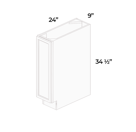 B09 Single Door Kitchen Cabinet with Drawer, 9W x 34.5H x 24D inch