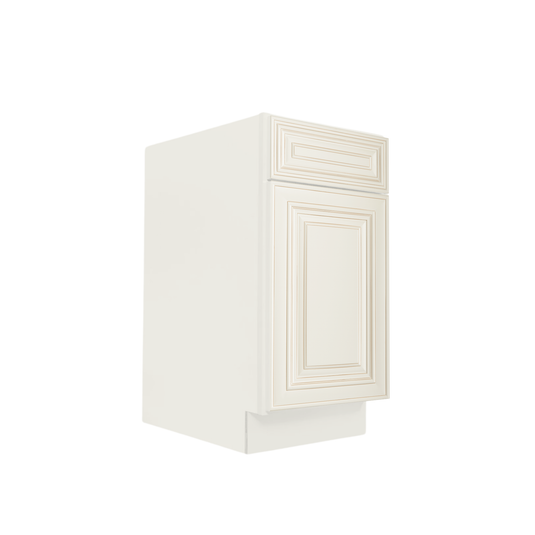 B18 Ready To Ship Soft Edge 1 Door Base Cabinet with Drawer and Shelf, 18W x 34H x 24D inch