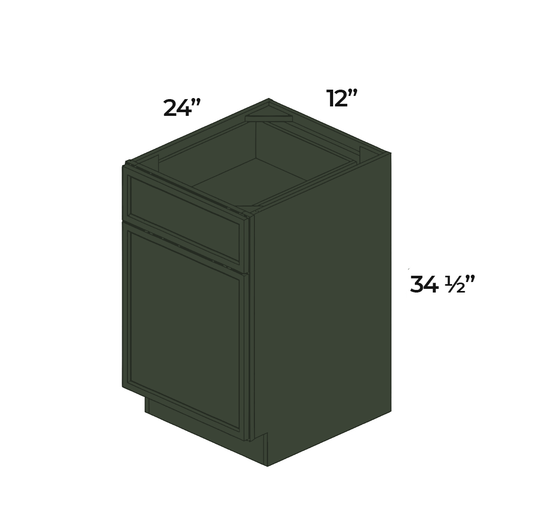 B12 Standard Base Cabinet 1 Door,1 Shelf, 1 Drawer 12" W x 34.5" H x 24" D