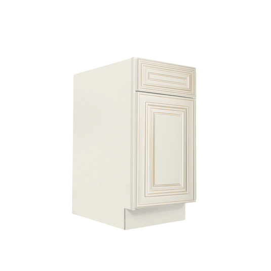 B18 Ready To Ship Soft Edge 1 Door Base Cabinet with Drawer and Shelf, 18W x 34H x 24D inch