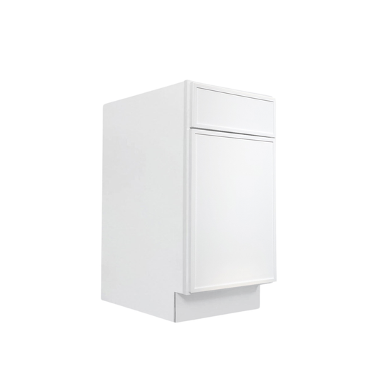 B18 Ready To Ship Soft Edge 1 Door Base Cabinet with Drawer and Shelf, 18W x 34H x 24D inch