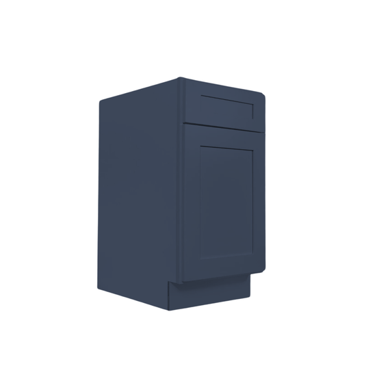 B18 Ready To Ship Soft Edge 1 Door Base Cabinet with Drawer and Shelf, 18W x 34H x 24D inch