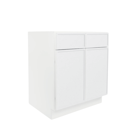 B24 Ready To Ship Cabinets Soft Edge 2 Door Base Cabinet with Drawer and Shelf, 24W x 34.5H x 24D inch