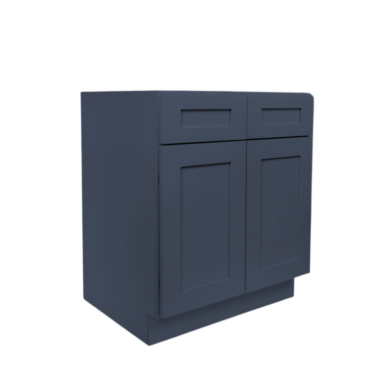 Load image into Gallery viewer, B30 Ready to Ship Cabinets Soft Edge 2 Door Base Cabinet with 2 Drawers and Shelf, 30&quot; W x 34 1/2&quot; H x 24&quot; D Inch
