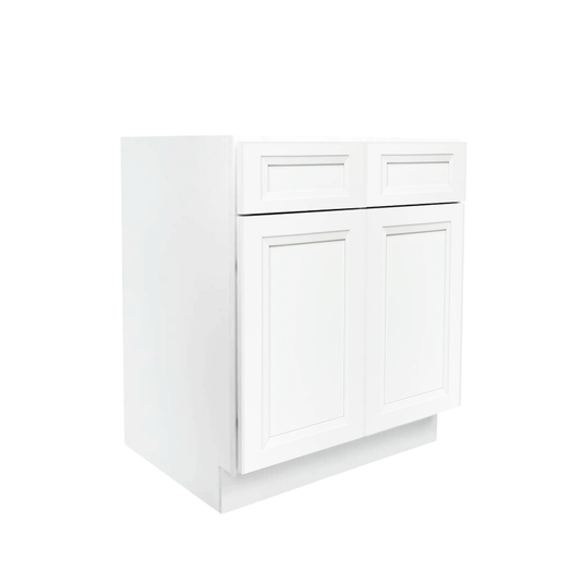 B24 Ready To Ship Cabinets Soft Edge 2 Door Base Cabinet with Drawer and Shelf, 24W x 34.5H x 24D inch