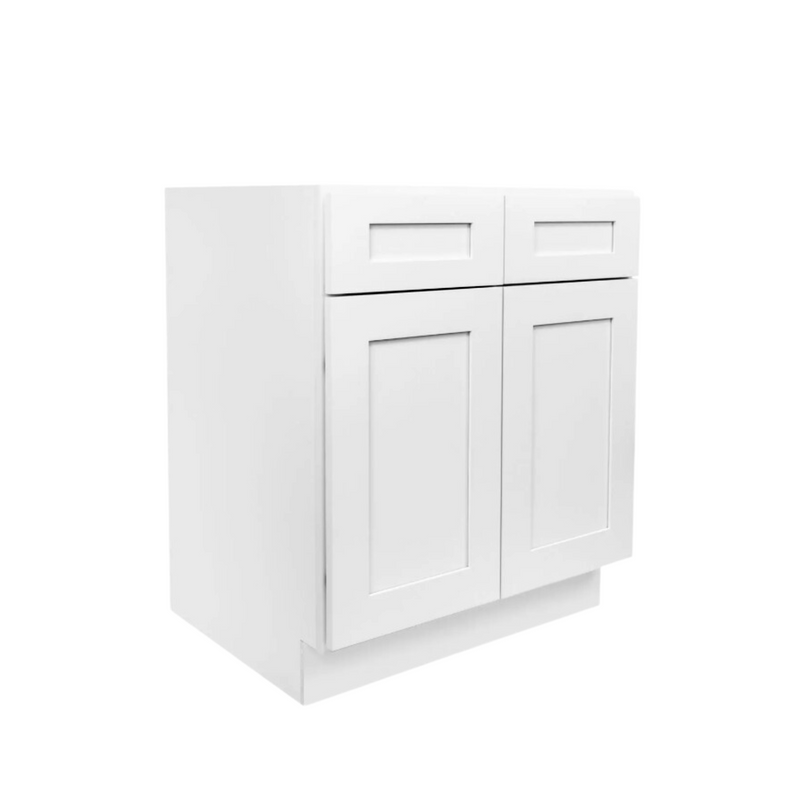 Load image into Gallery viewer, B36 Ready To Ship Cabinets Soft Edge 2 Door Base Cabinet with 2 Drawers and Shelf, 36&quot; W x 34 1/2&quot; H x 24&quot; D inch
