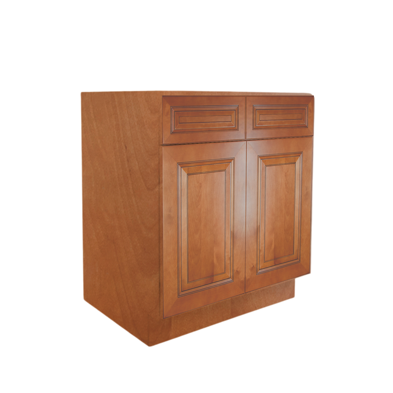 Load image into Gallery viewer, B36 Ready To Ship Cabinets Soft Edge 2 Door Base Cabinet with 2 Drawers and Shelf, 36&quot; W x 34 1/2&quot; H x 24&quot; D inch
