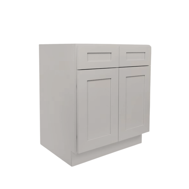 Load image into Gallery viewer, B33 Ready to Ship Cabinets Soft Edge 2 Door Base Cabinet with 2 Drawers and Shelf, 33&quot; W x 34 1/2&quot; H x 24&quot; D inch
