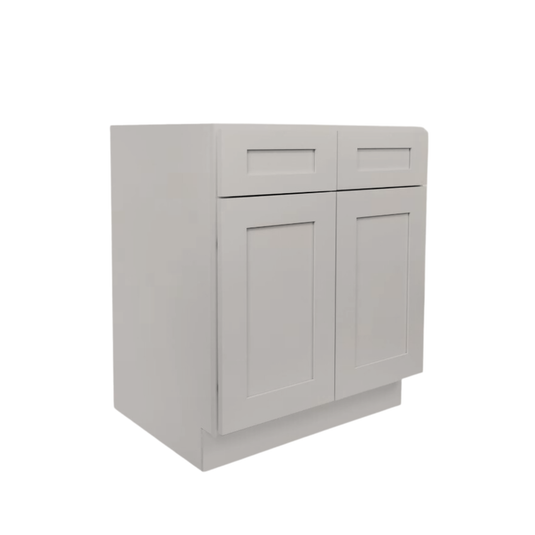 B36 Ready To Ship Cabinets Soft Edge 2 Door Base Cabinet with 2 Drawers and Shelf, 36" W x 34 1/2" H x 24" D inch