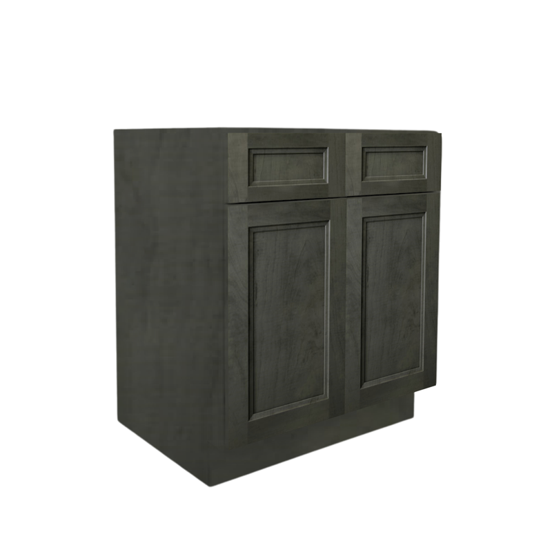 Load image into Gallery viewer, B36 Ready To Ship Cabinets Soft Edge 2 Door Base Cabinet with 2 Drawers and Shelf, 36&quot; W x 34 1/2&quot; H x 24&quot; D inch
