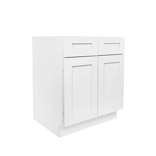 B24 Ready To Ship Cabinets Soft Edge 2 Door Base Cabinet with Drawer and Shelf, 24W x 34.5H x 24D inch