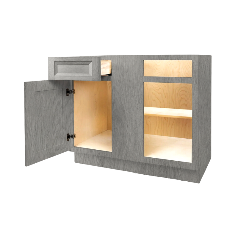 Load image into Gallery viewer, Blind Corner Base Cabinet 1 Door, 1 Drawer 42&quot; W x 34.5&quot; H x 24&quot; D
