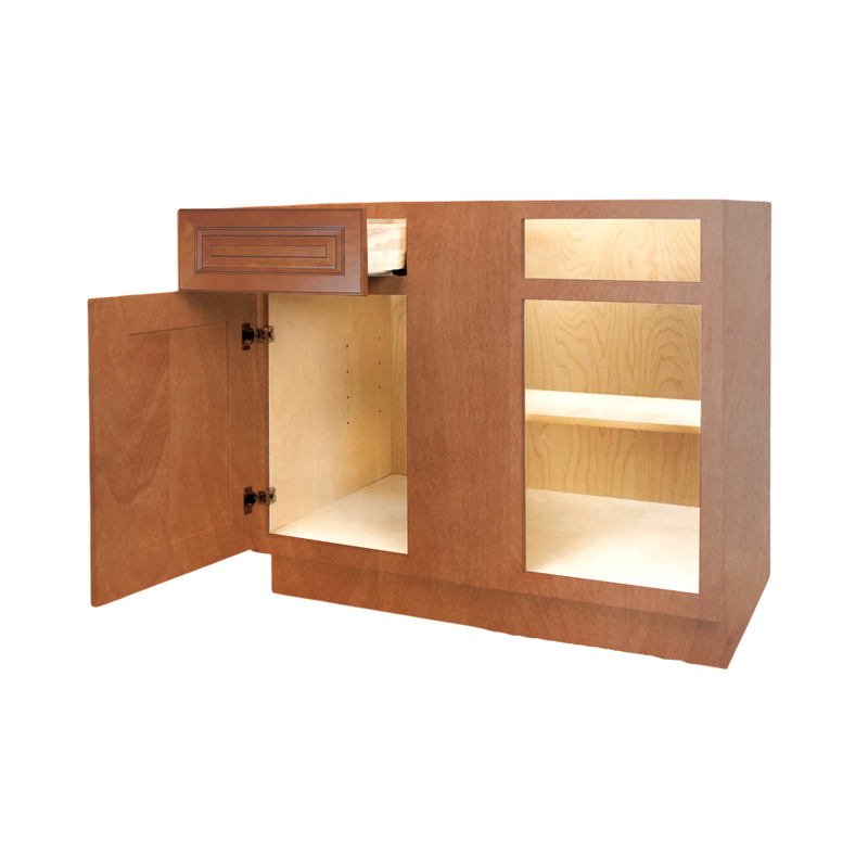 Load image into Gallery viewer, Blind Corner Base Cabinet 1 Door, 1 Drawer 42&quot; W x 34.5&quot; H x 24&quot; D
