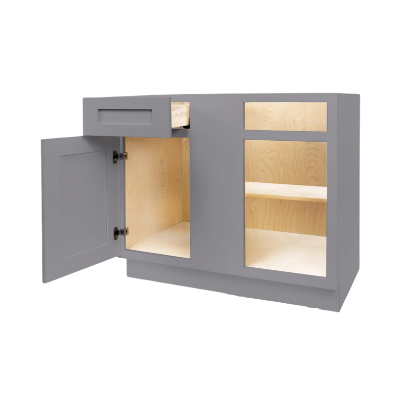 Load image into Gallery viewer, Blind Corner Base Cabinet 1 Door, 1 Drawer 42&quot; W x 34.5&quot; H x 24&quot; D
