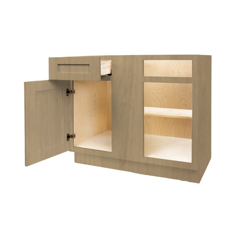 Load image into Gallery viewer, Blind Corner Base Cabinet 1 Door, 1 Drawer 42&quot; W x 34.5&quot; H x 24&quot; D
