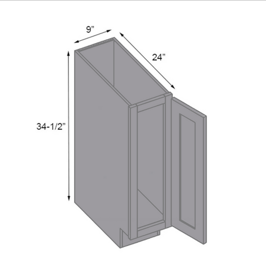 B09 Single Door Kitchen Cabinet with Drawer, 9W x 34.5H x 24D inch