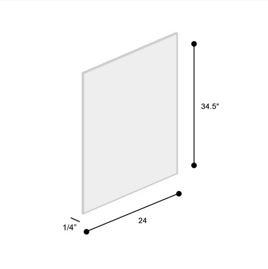 Cabinet Skin Panels, 34.5L x 24W x 0.5H inch