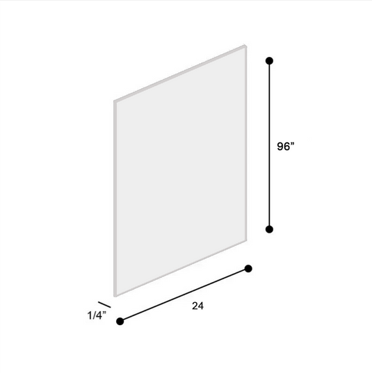 Cabinet Skin Panels, 96L x 24W x 0.5H inch