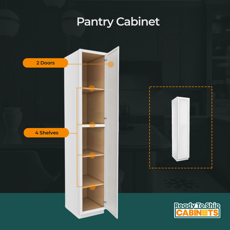 Load image into Gallery viewer, 1 Door Pantry Cabinet, 18W x 96H x 24D inch
