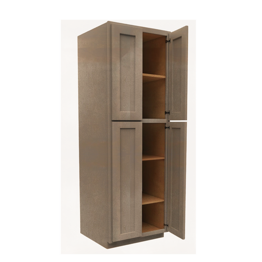 Pantry Cabinet 2 Doors, 4 Shelves 30" W x 90" H x 24" D