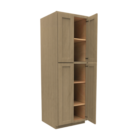 Pantry Cabinet 2 Doors, 4 Shelves 30" W x 84" H x 24" D